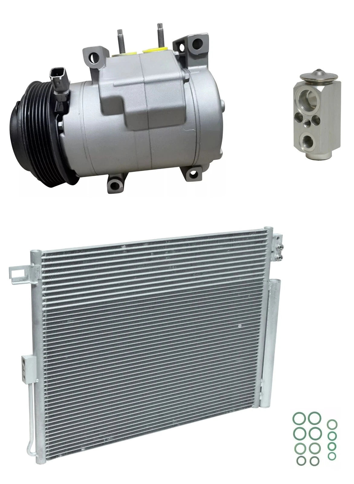AC Compressor Kit With Condenser Replacement for Jeep Grand Cherokee 3.6 (2017)