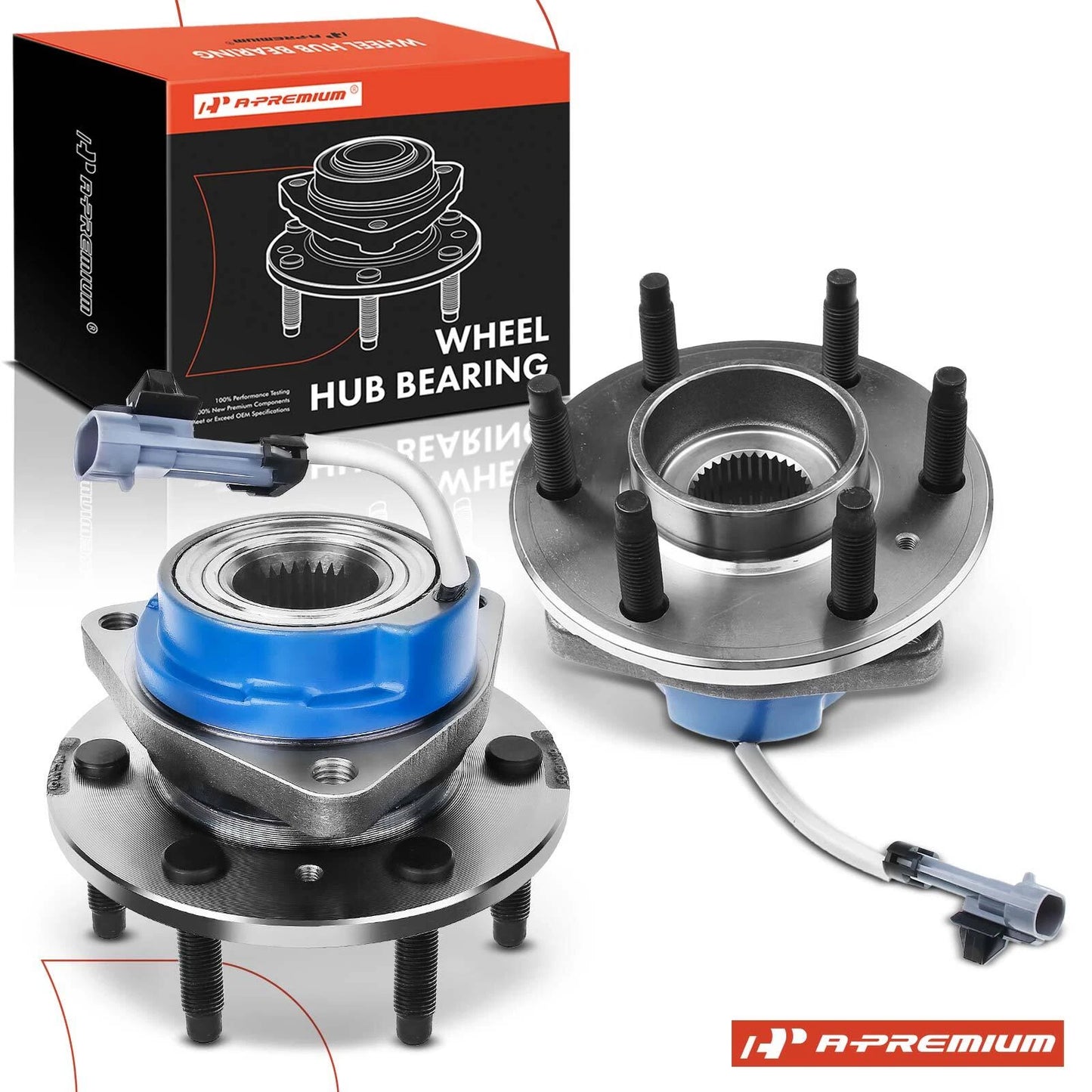 2X Wheel Hub & Bearing Assembly w/ ABS Sensor for Buick