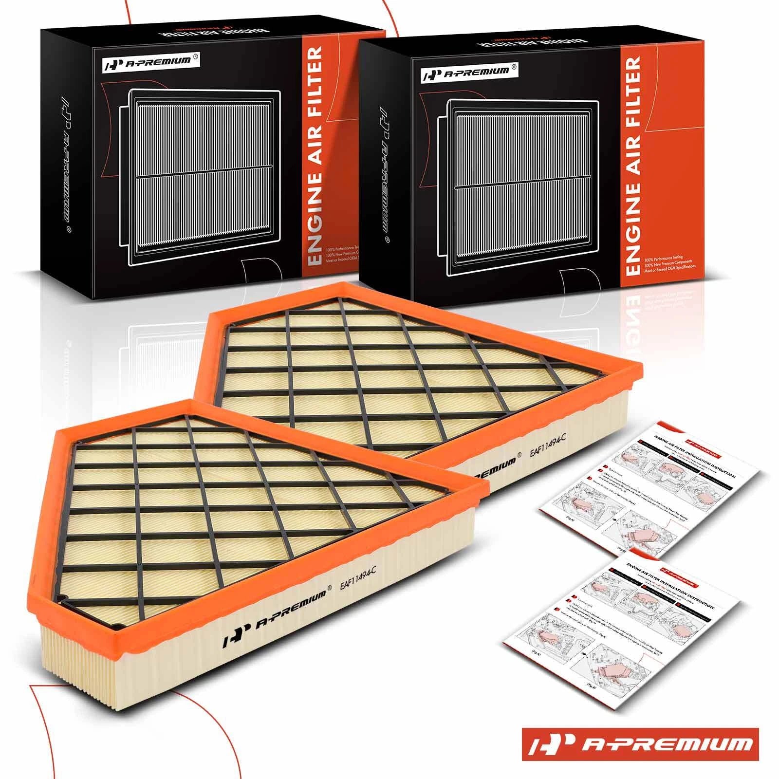 2X Engine Air Filter for Chevrolet Camaro (2016–2023) Cadillac ATS CTS (2013–2019)