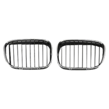 Replacement Black Chrome Plastic Driver Side Hood-Mounted Grille