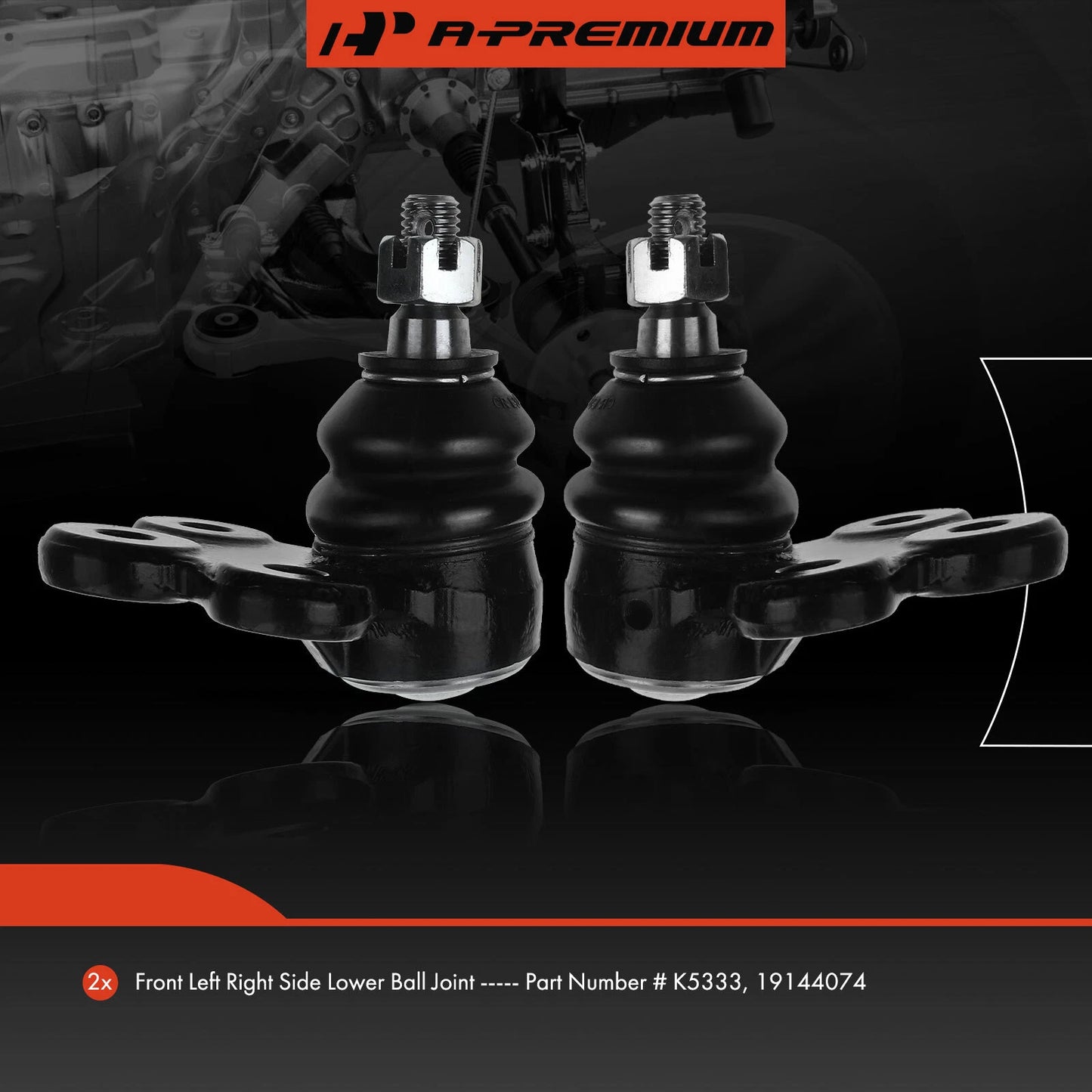 2X Front Lower Ball Joints for Cadillac DeVille (1994–2005)