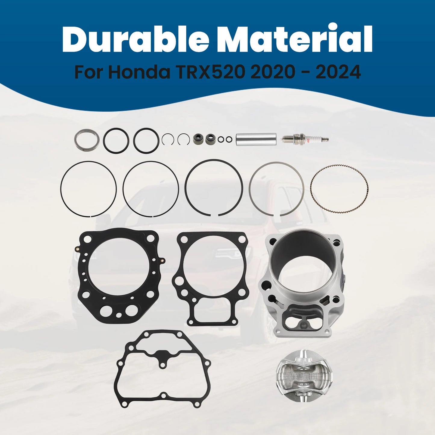 Cylinder Piston Top End Rebuild Kit for Honda TRX520 Foreman (2020–2024)