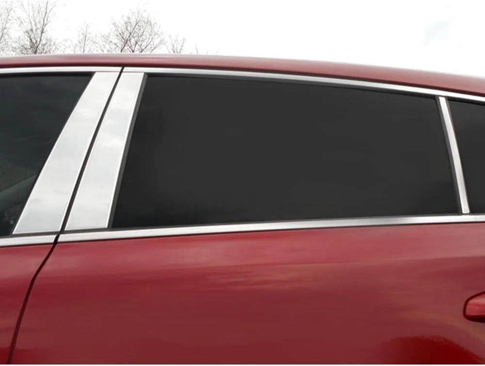 6pc Luxury FX Stainless Steel Pillar Post Trim for 2017-2022 Kia Sportage