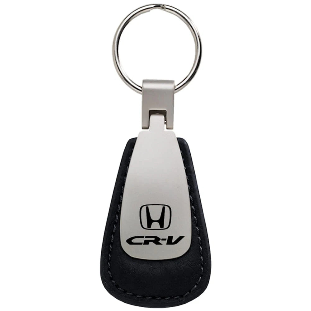 Black Leather Teardrop Keychain - Officially Licensed for Honda CR-V