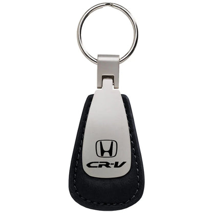 Black Leather Teardrop Keychain - Officially Licensed for Honda CR-V