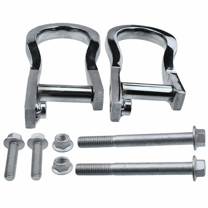 2X Chrome Tow Hooks for Chevy Silverado 1500 (2007–2018) GMC Sierra