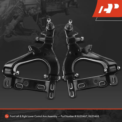 2X Front Lower Control Arm with Ball Joint for Chevy Trailblazer (2004–2007)