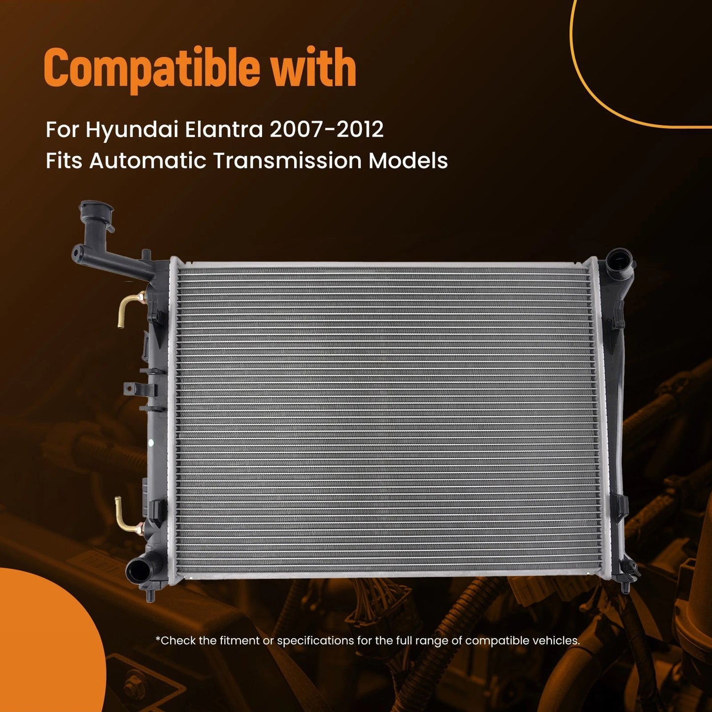 Coolant Radiator for Hyundai Elantra 2007–2012 (AT)