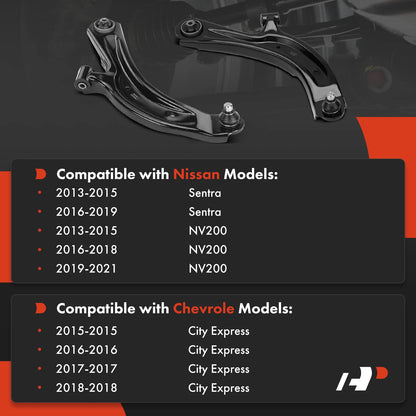 2X Front Lower Control Arm with Ball Joint for Nissan Sentra (2013–2019)