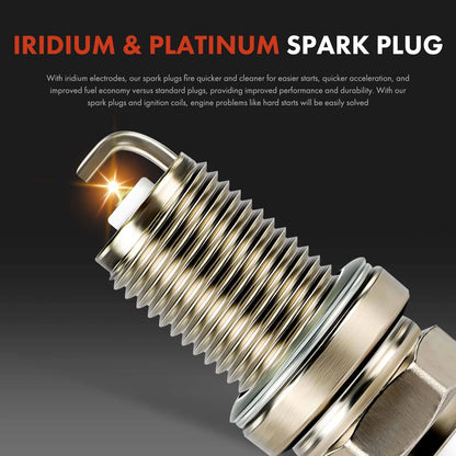 2X Ignition Coil & 4X Iridium Spark Plugs for Chevy Metro (1998–2001)