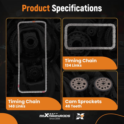 Front Engine Chain Set for Chevrolet Cobalt 2.2L (2005–2008)