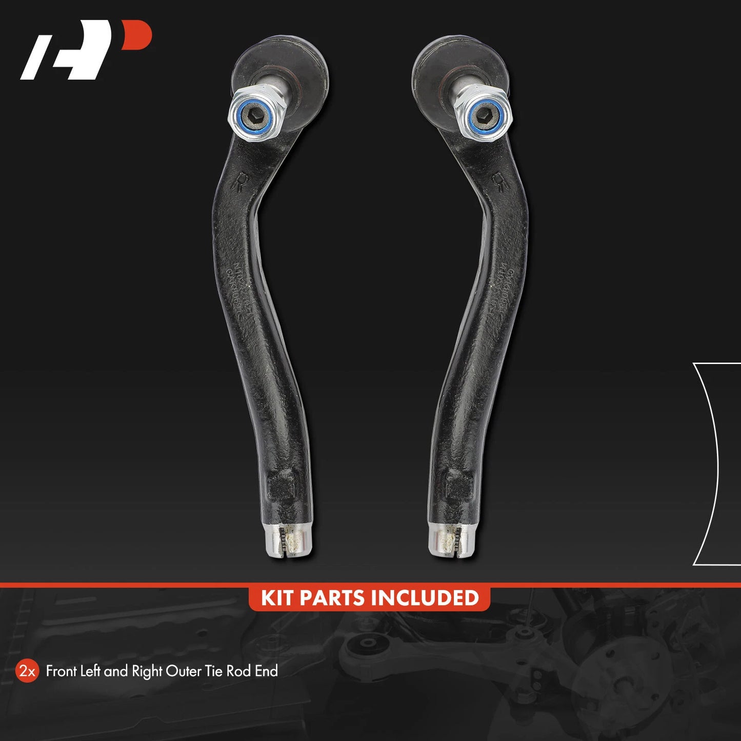2X Front Outer Tie Rod End for Mercedes-Benz ML350 (2003–2005) ML55 AMG