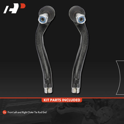 2X Front Outer Tie Rod End for Mercedes-Benz ML350 (2003–2005) ML55 AMG