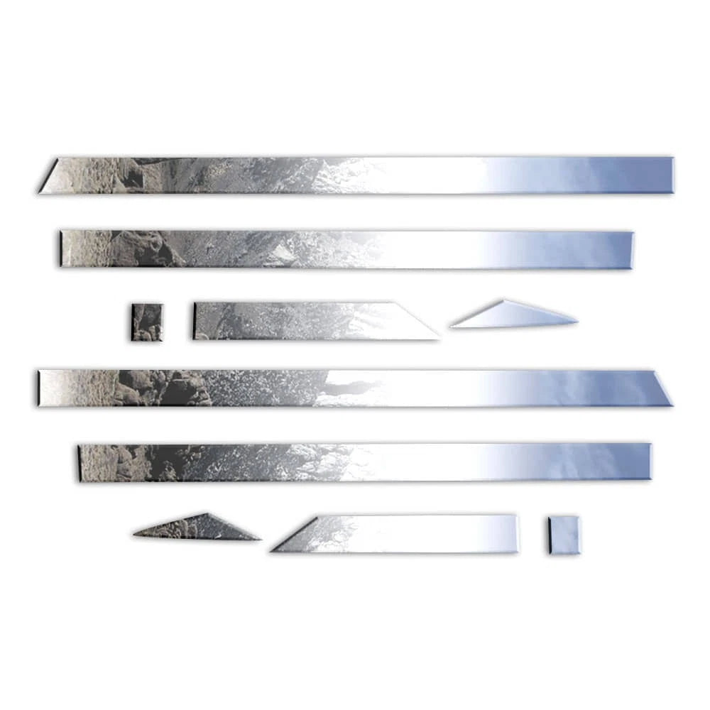 Diamond Grade 10pc 2 1/4" Accent Trim for 2014-18 Chevy Silverado Crew 6.8' Bed