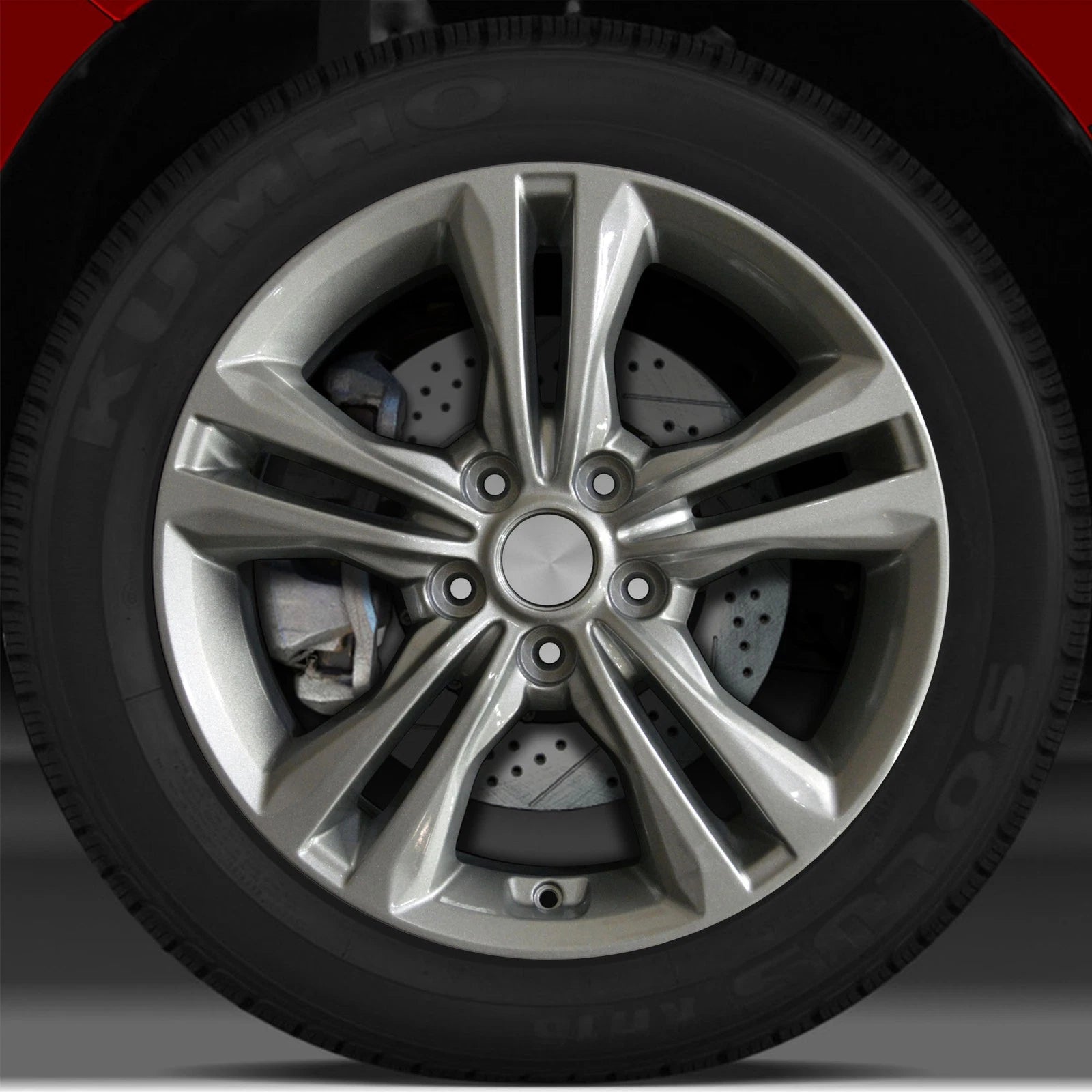 17x7 Factory Wheel (Medium Silver Full Face) for Hyundai Sonata