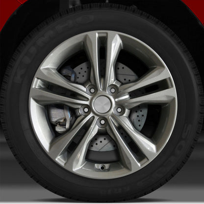 17x7 Factory Wheel (Medium Silver Full Face) for Hyundai Sonata