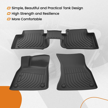 All-Weather Floor Mats for Audi Q5 (2018–2023) TPE Rubber Anti-Slip