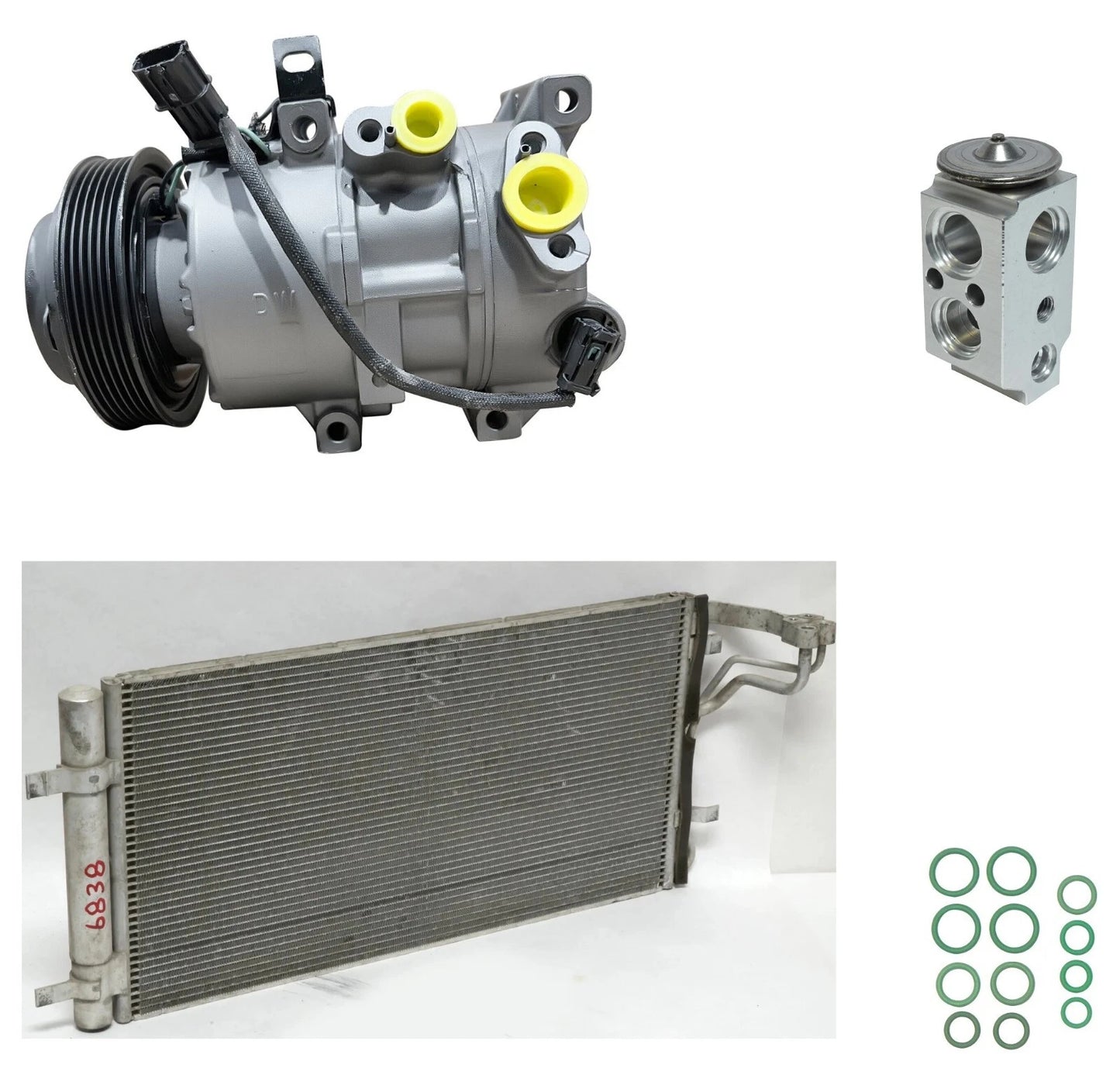 A/C Compressor Kit With Condenser for Hyundai Kona 1.6L (2021–2024)
