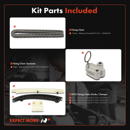 5X Timing Chain Kit for Chevy Cruze Sonic Trax Buick Encore (2011–2021)