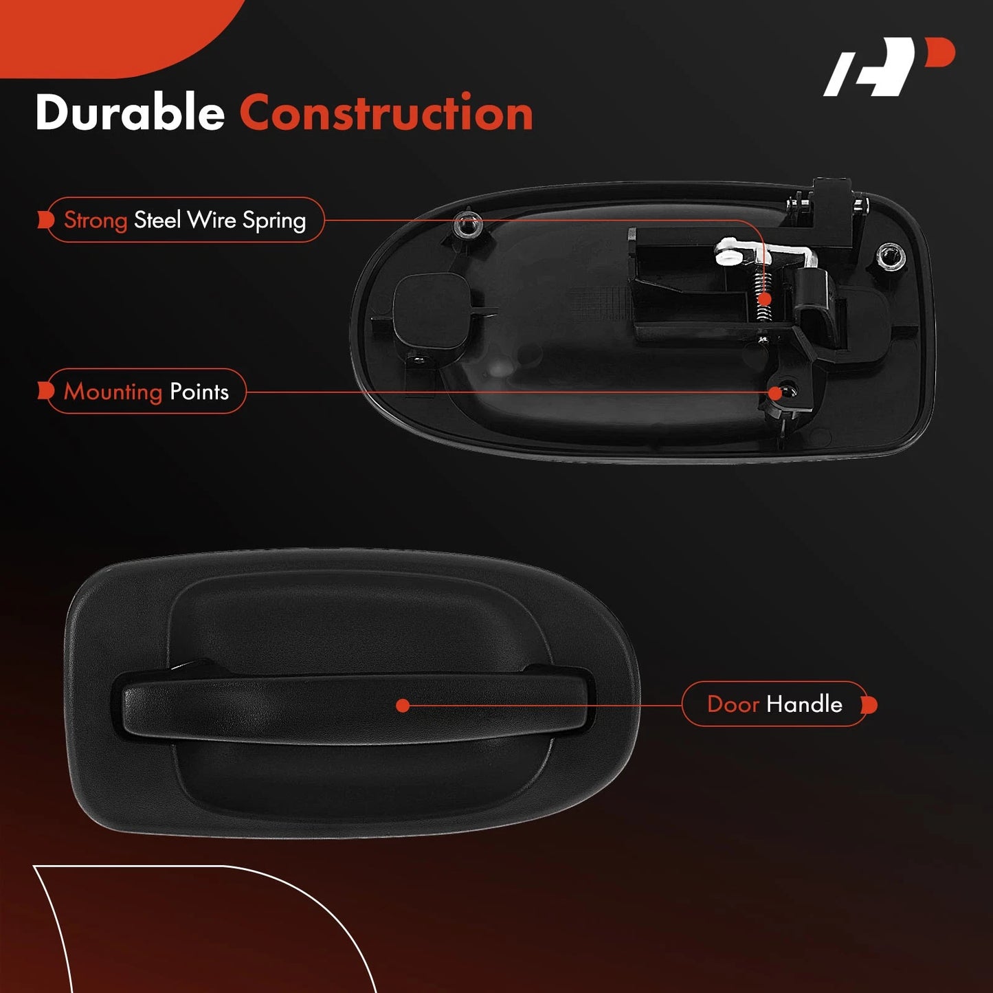 2X Rear Exterior Door Handle for Chevy Venture Pontiac Buick Saturn (2000–2005)