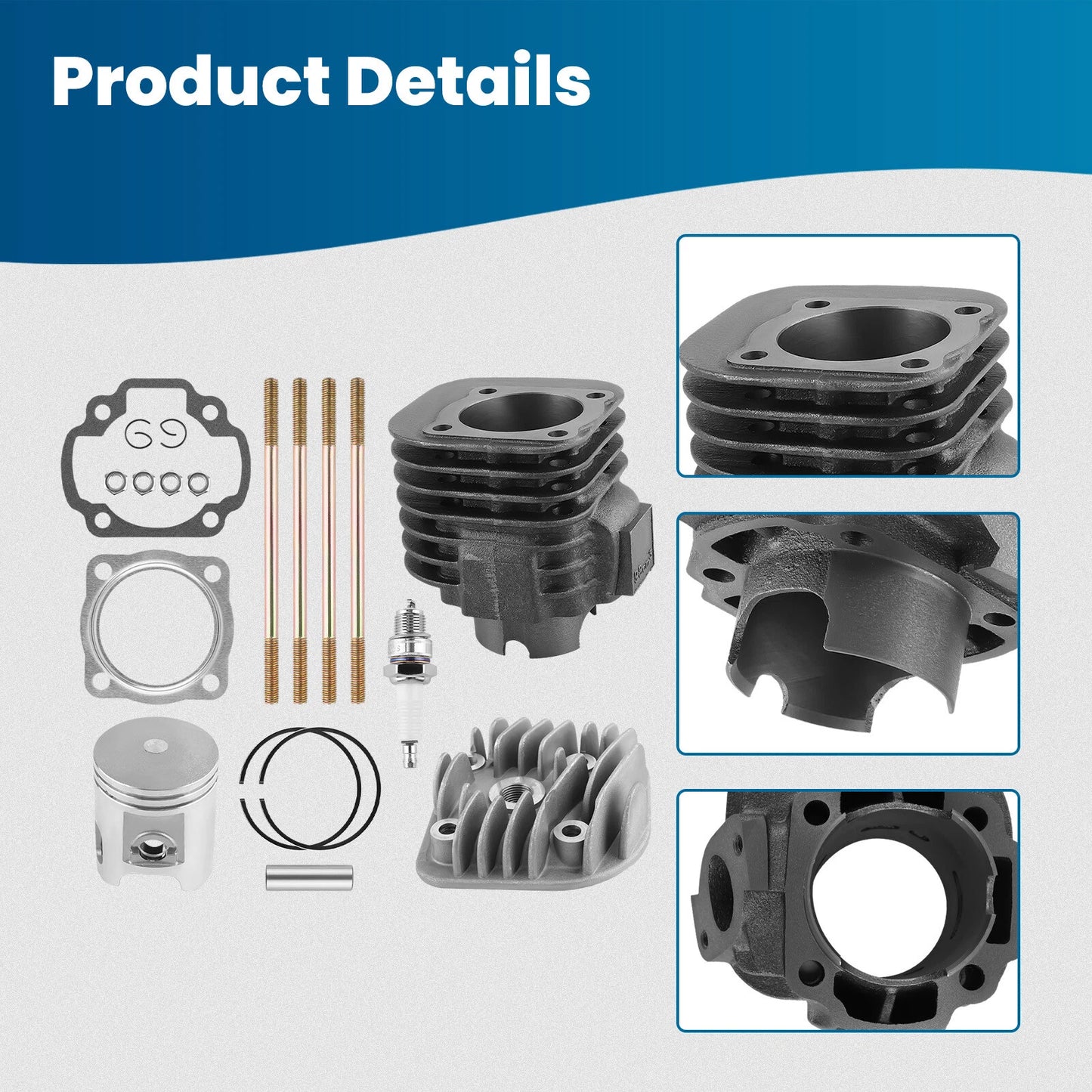 Cylinder Head Piston Gasket Top End Kit for Polaris Scrambler 90 (2001–2003)