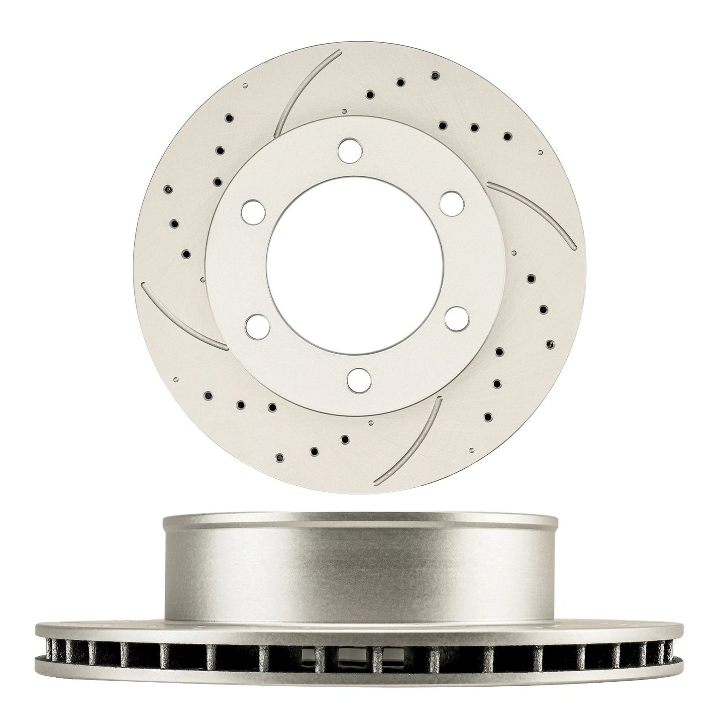 Front Vented Drilled Slotted Brake Rotors for Toyota Tacoma 1995–2003 (and 4Runner 1997–2002)