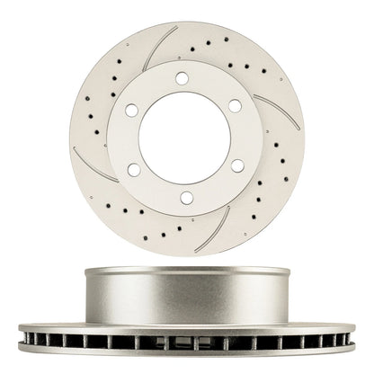 Front Vented Drilled Slotted Brake Rotors for Toyota Tacoma 1995–2003 (and 4Runner 1997–2002)