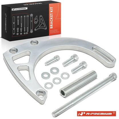 7x Aluminum Polished Alternator Bracket Kit for Chevy 283 302 305 (1960–1980)
