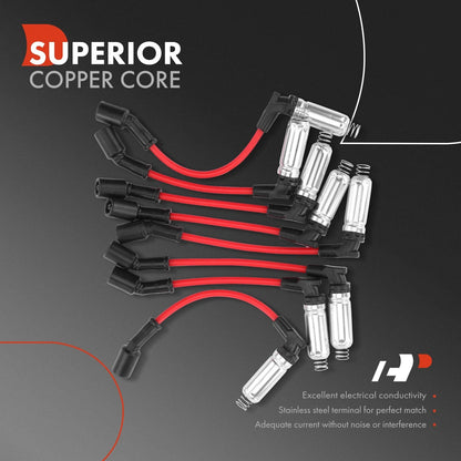 8x Spark Plug Wire Set for Chevrolet Silverado 1500 (1999–2023)