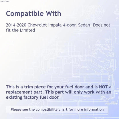 Gas Door Cover Trim Stainless Replacement for Chevy Impala (2014–2020)