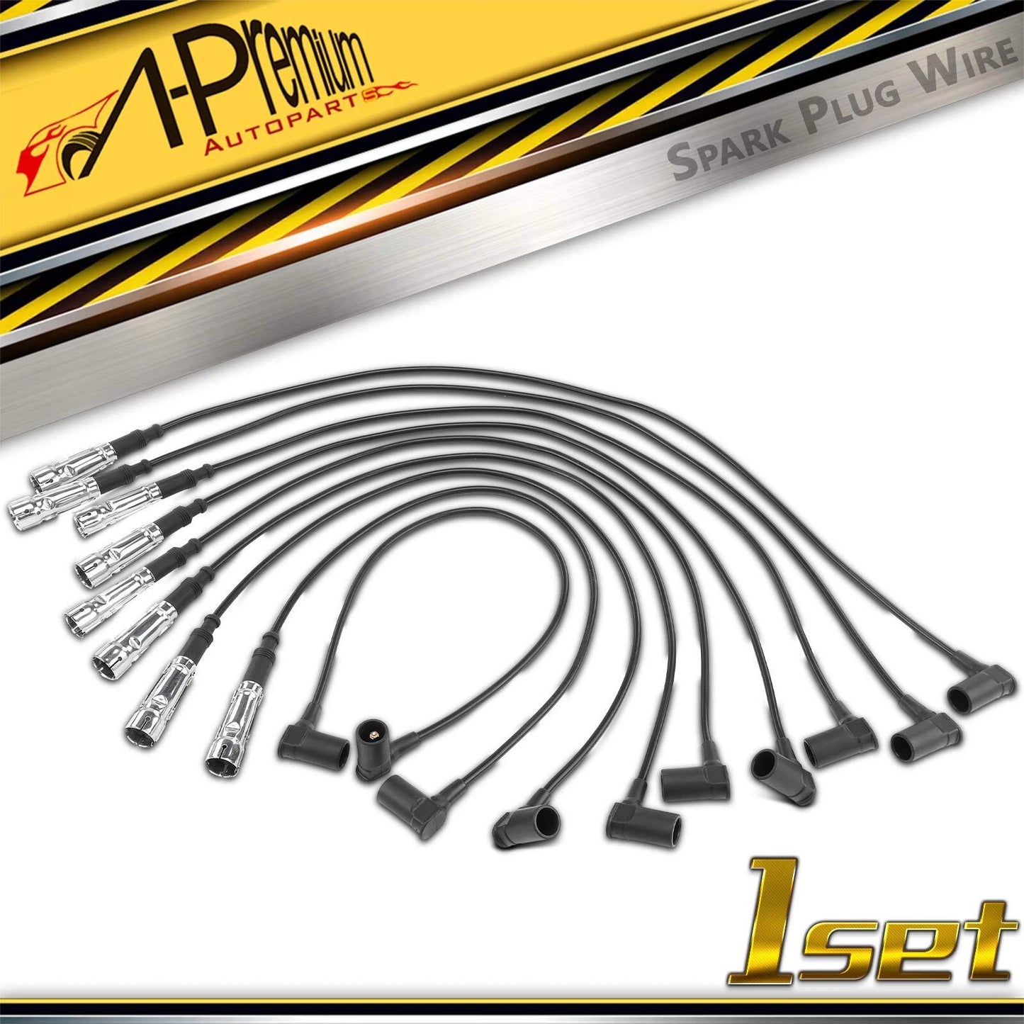 9x Spark Plug Wire Set for Mercedes-Benz 420SEL 560SEL 560SEC (1986–1991)