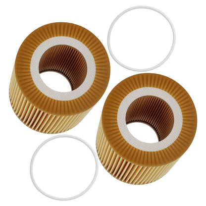 2PCS Oil Filter Kit for Volvo S60 V60 XC60 (2010–2016) and LR2 (2012–2015)
