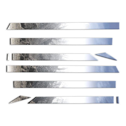 Diamond Grade 10pc 2 1/4" Accent Trim for 2014-2018 GMC Sierra Crew Cab 8' Bed
