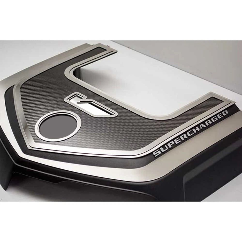 Engine Shroud Trim Kit with Blue LED and Carbon Fiber Inlay for Cadillac CTS-V (2006–2015)