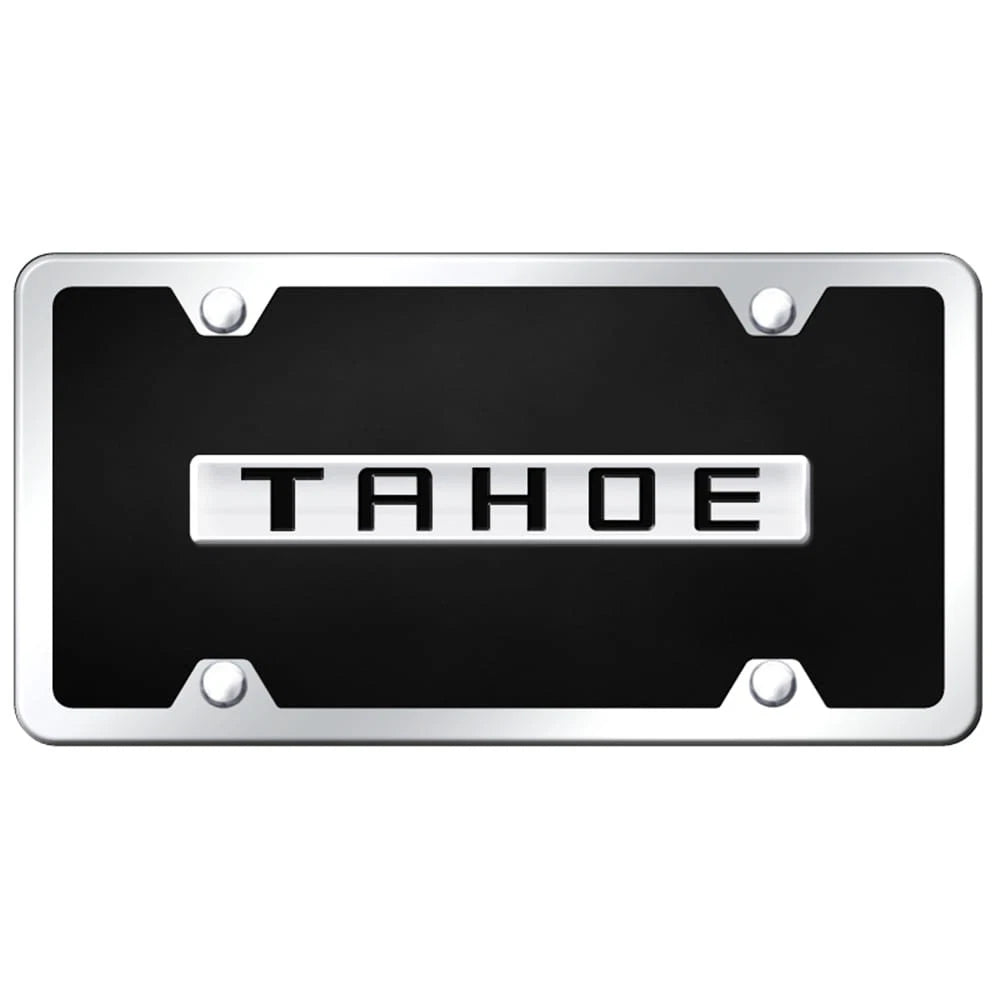 Chrome on Black Acrylic Plate Kit - Officially Licensed for Chevrolet Tahoe