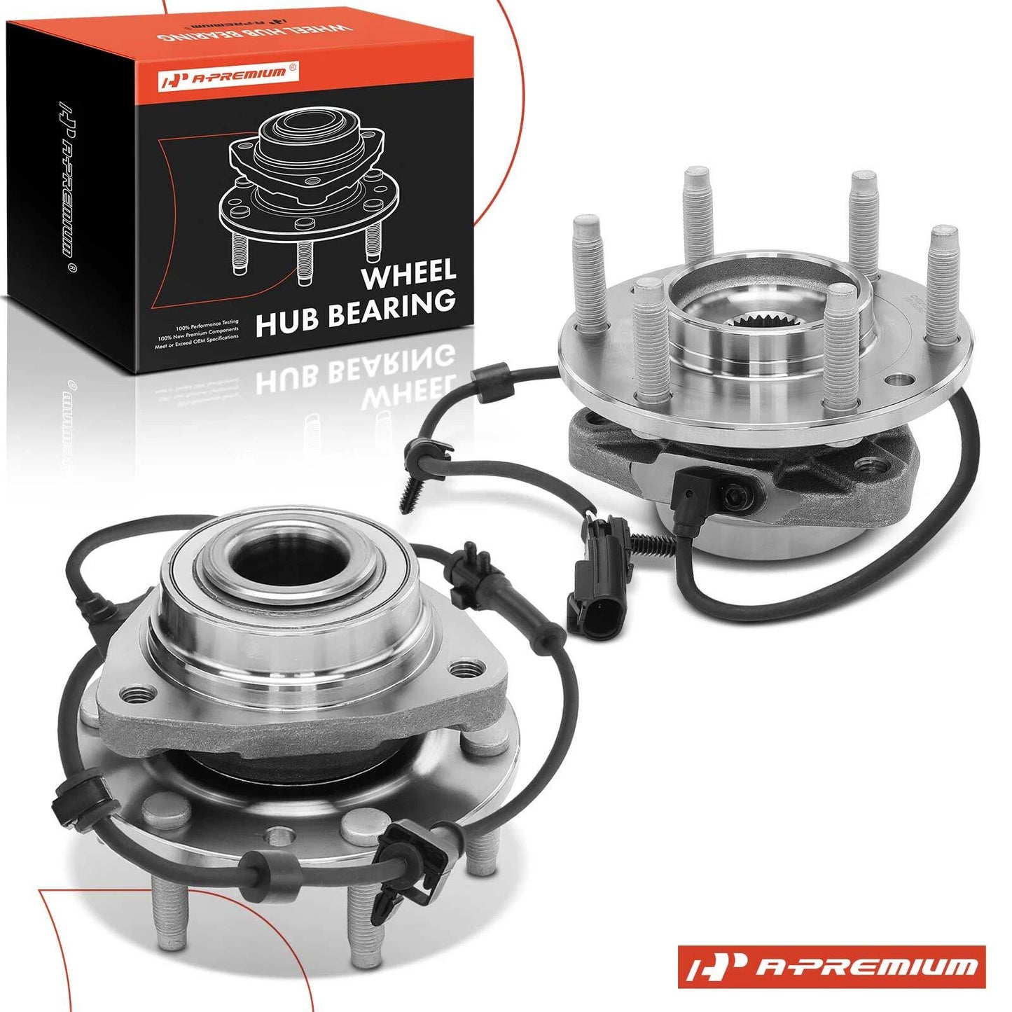 2X Front Wheel Hub & Bearing Assembly with ABS for GMC Envoy (2002–2009)