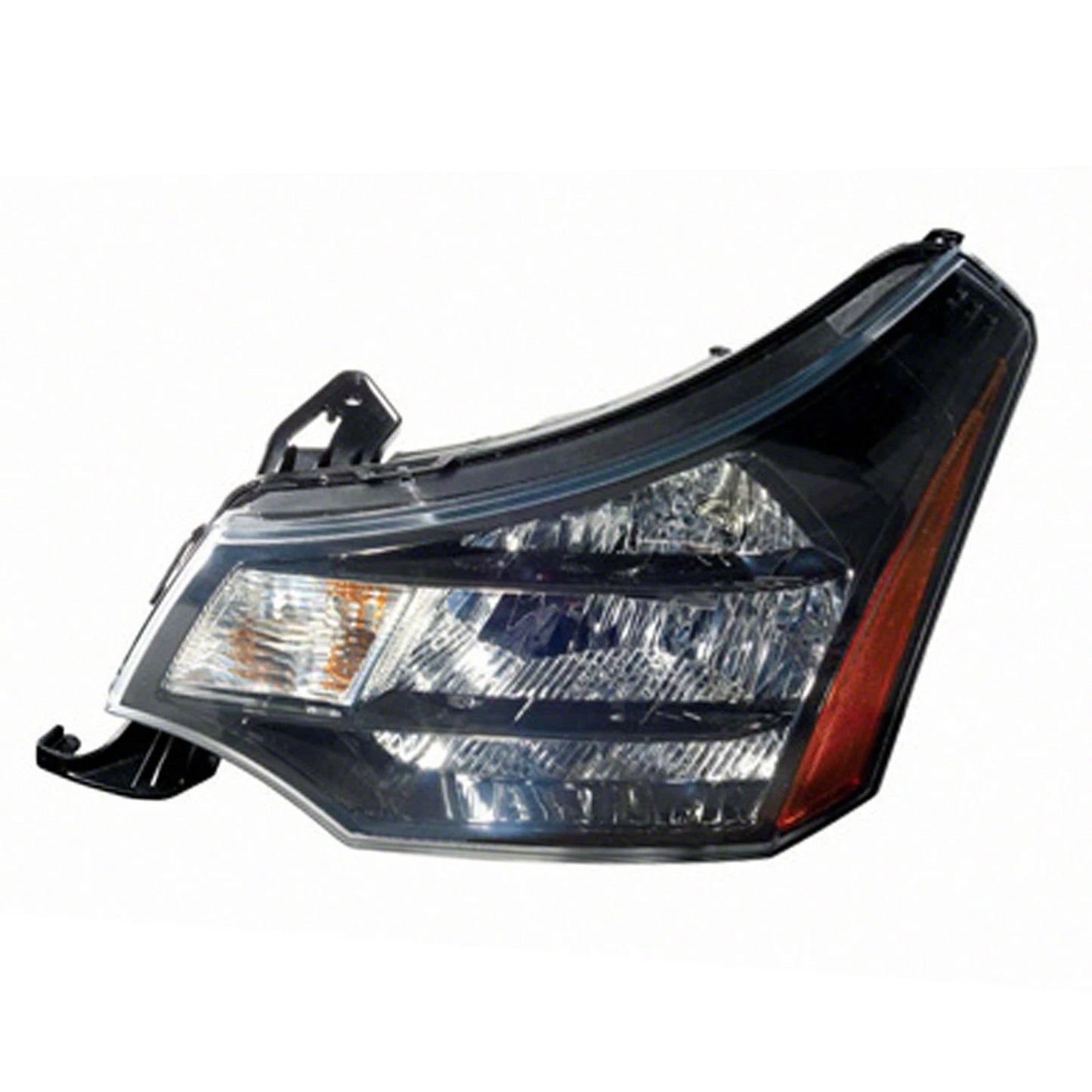 Head Light Assembly Driver Side Replacement Black Chrome for 2009–2011 Ford Focus