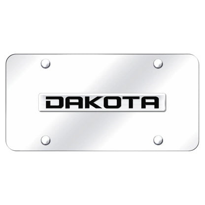 Chrome Name on Chrome License Plate - Officially Licensed for Dodge Dakota