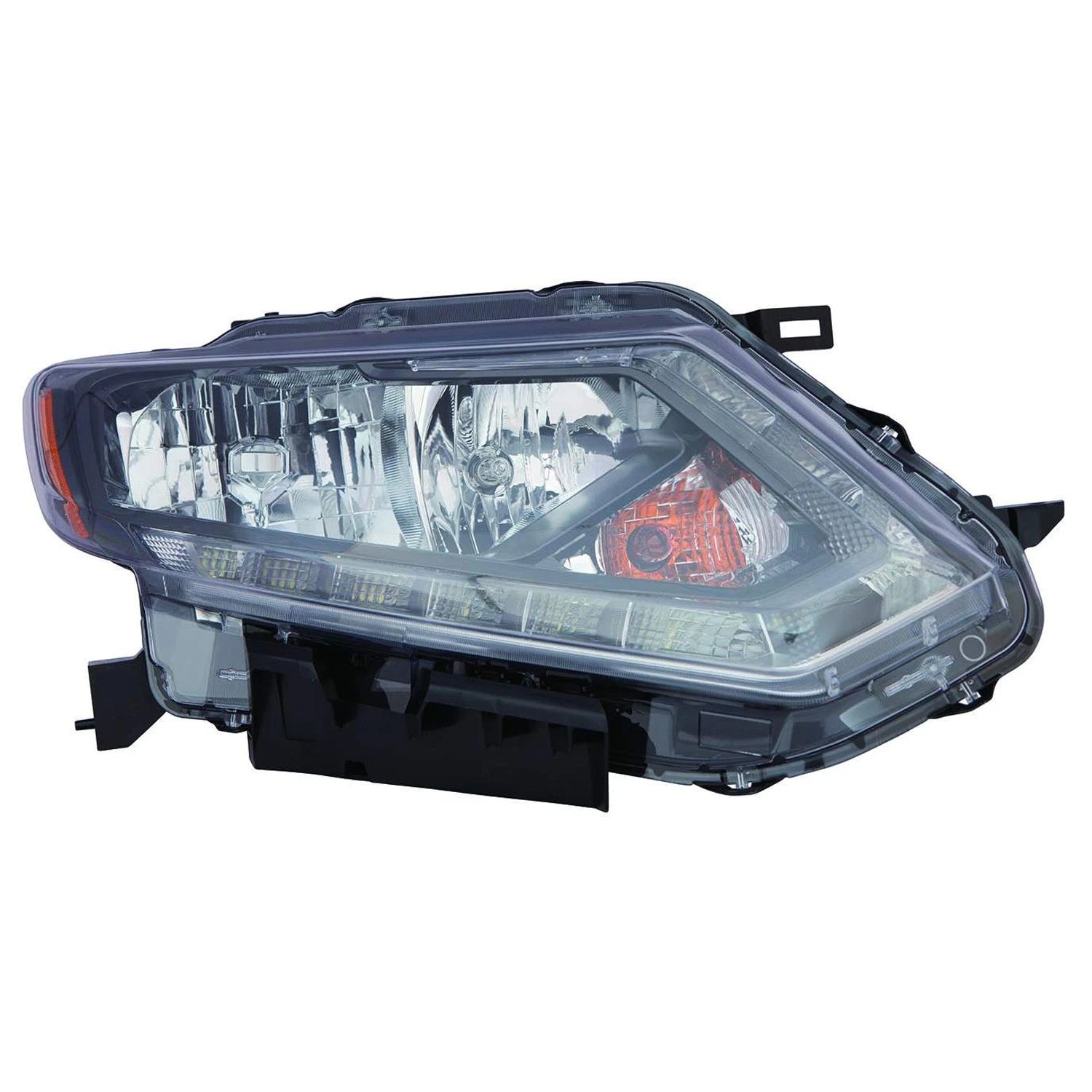 Replacement Passenger Halogen Head Light Assembly w/LED Daytime Running Light