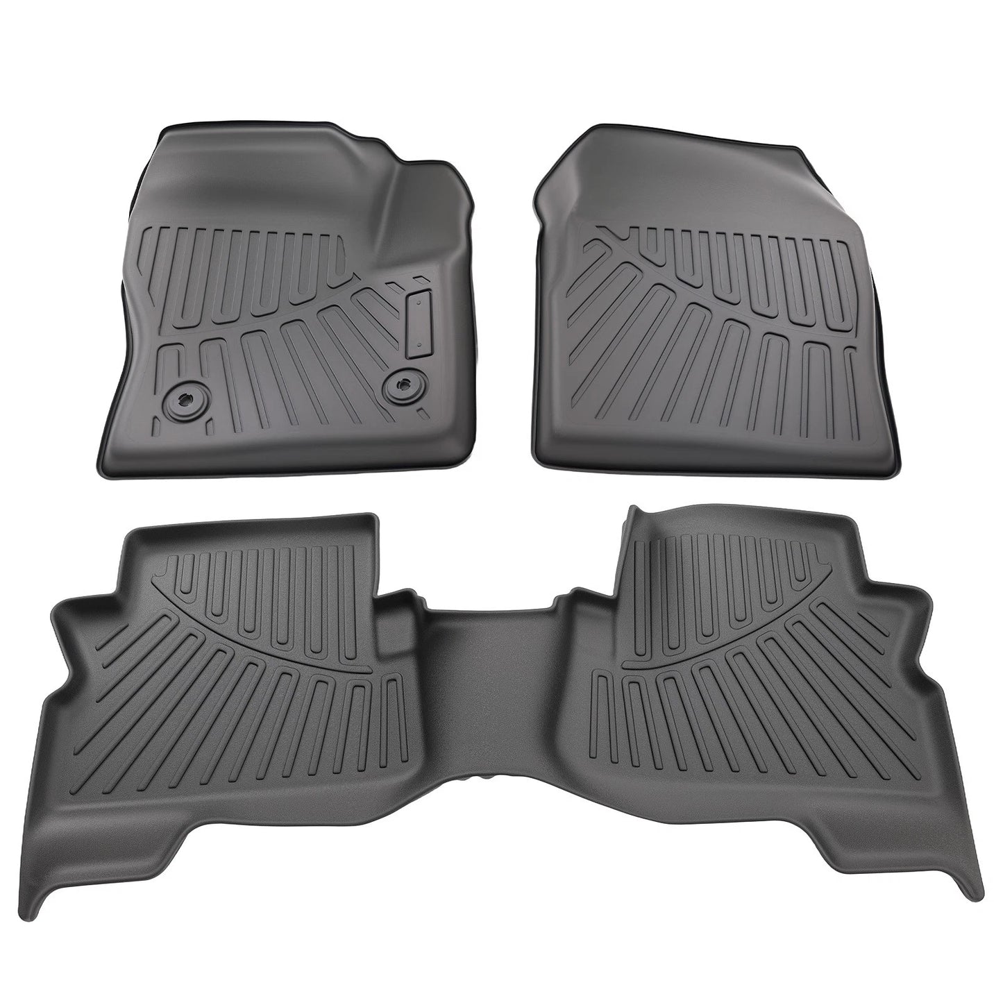 Black Carpet Floor Mats for Ford Escape C-Max (2013–2019) TPE Rubber