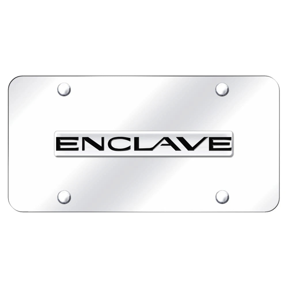 Chrome Name on Chrome License Plate - Officially Licensed for Buick Enclave
