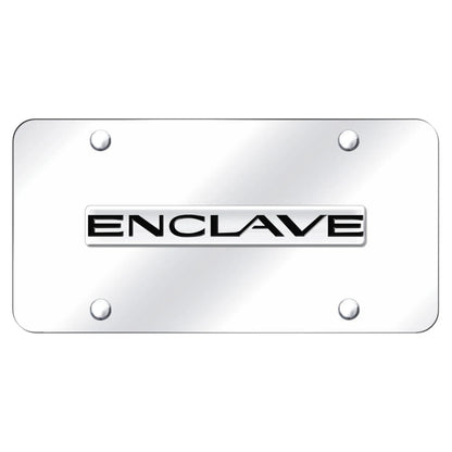 Chrome Name on Chrome License Plate - Officially Licensed for Buick Enclave
