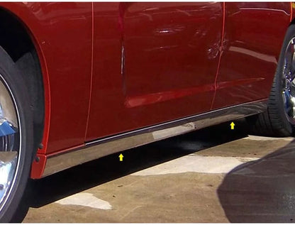 4p LuxuryFX Chrome 3 1/2' Accent Rocker Molding Trim for 2011-2016 Dodge Charger
