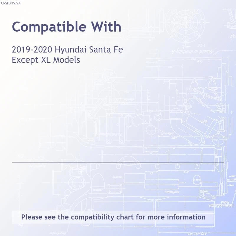 Front Skid Plate Replacement Textured Polypropylene for Hyundai Santa Fe (2019–2020)