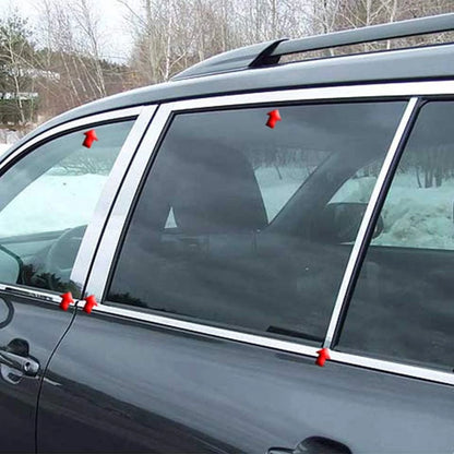 10pc Luxury FX Stainless Steel Window Trim Kit for Toyota Highlander (2008–2013)
