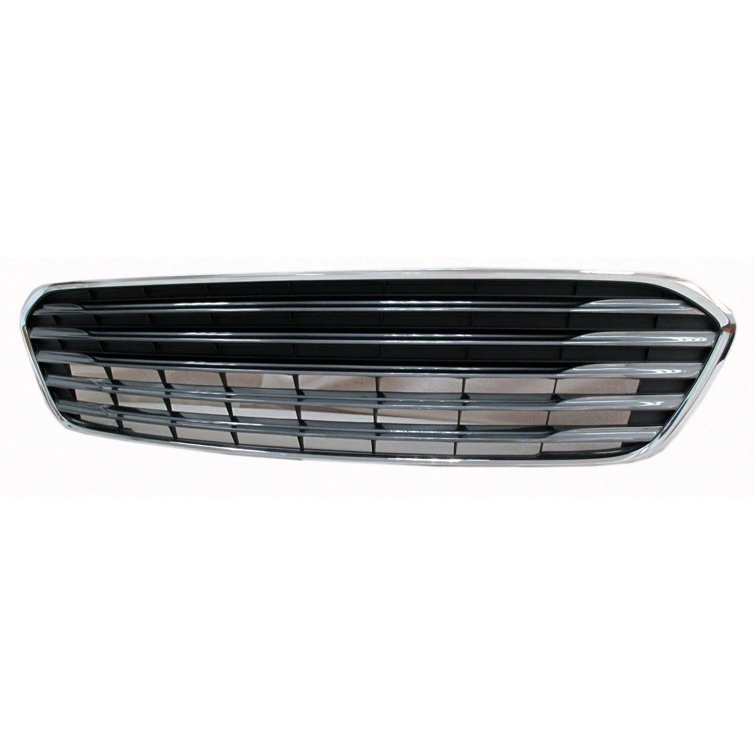 Replacement Black Chrome ABS Front Bumper Cover Grille w/o Park Sensor Holes