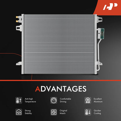 A/C Condenser with Bracket for Chrysler Town & Country Dodge Grand Caravan