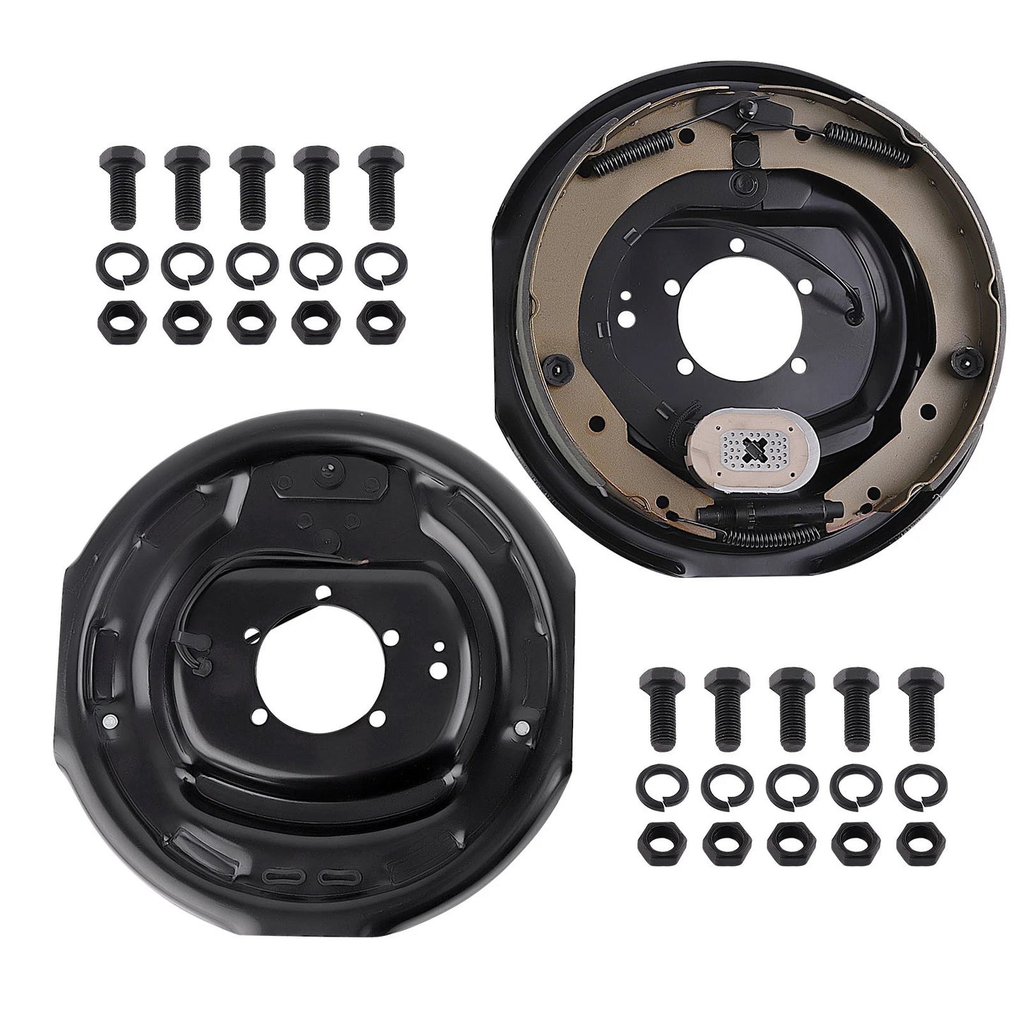 Electric Trailer Axle Brake Assembly Left & Right for 12" (5200–7000 lb) (2011–2015)