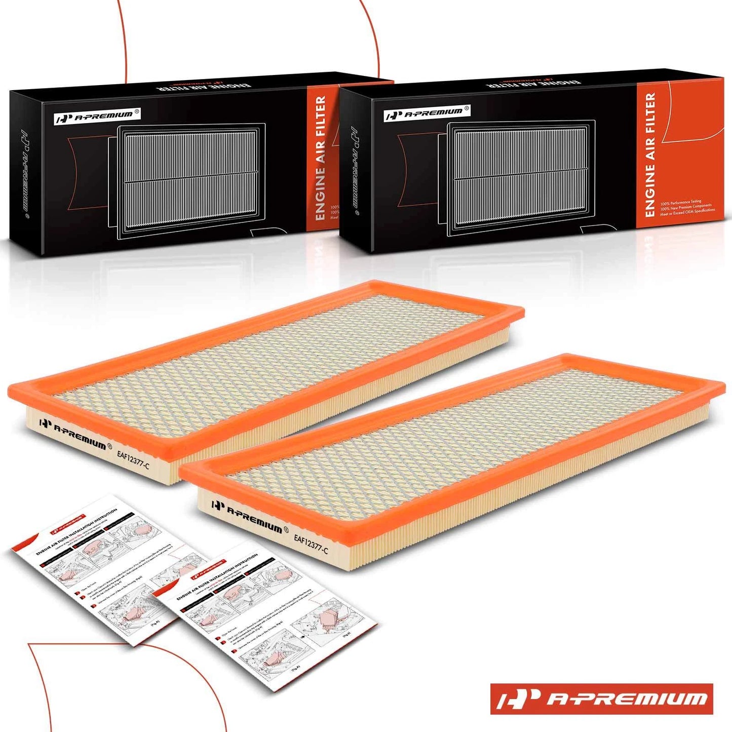 2X Engine Air Filter for Chevy Express 2500 3500 GMC Savana (2018–2022)