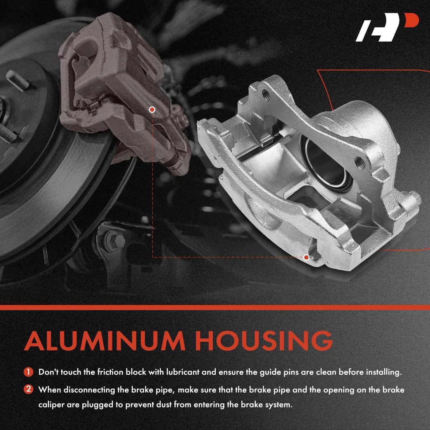 6x Front Brake Caliper & Pad for Chevrolet Impala (2000–2016)